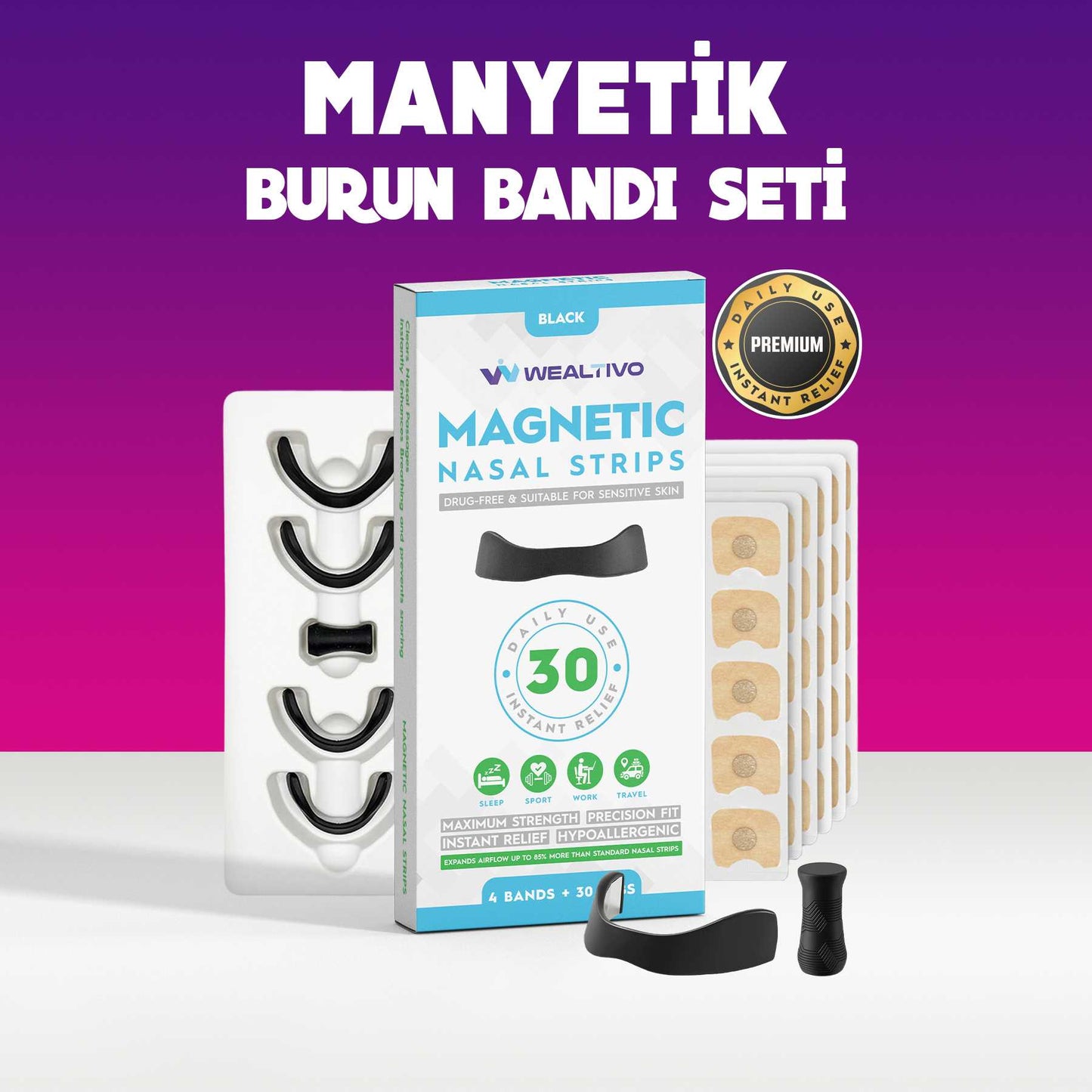 Mıknatıslı Premium Burun Bandı Seti