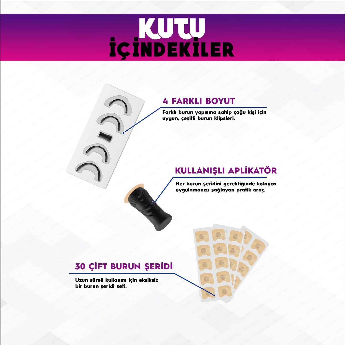 Mıknatıslı Premium Burun Bandı Seti
