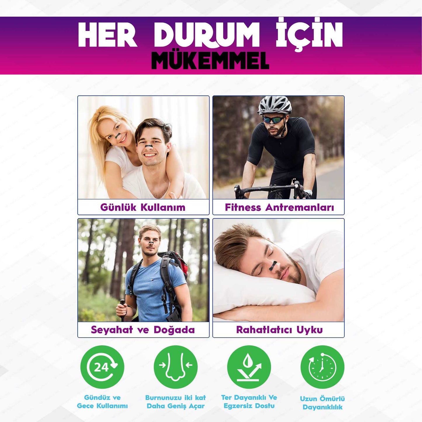 Mıknatıslı Premium Burun Bandı Seti