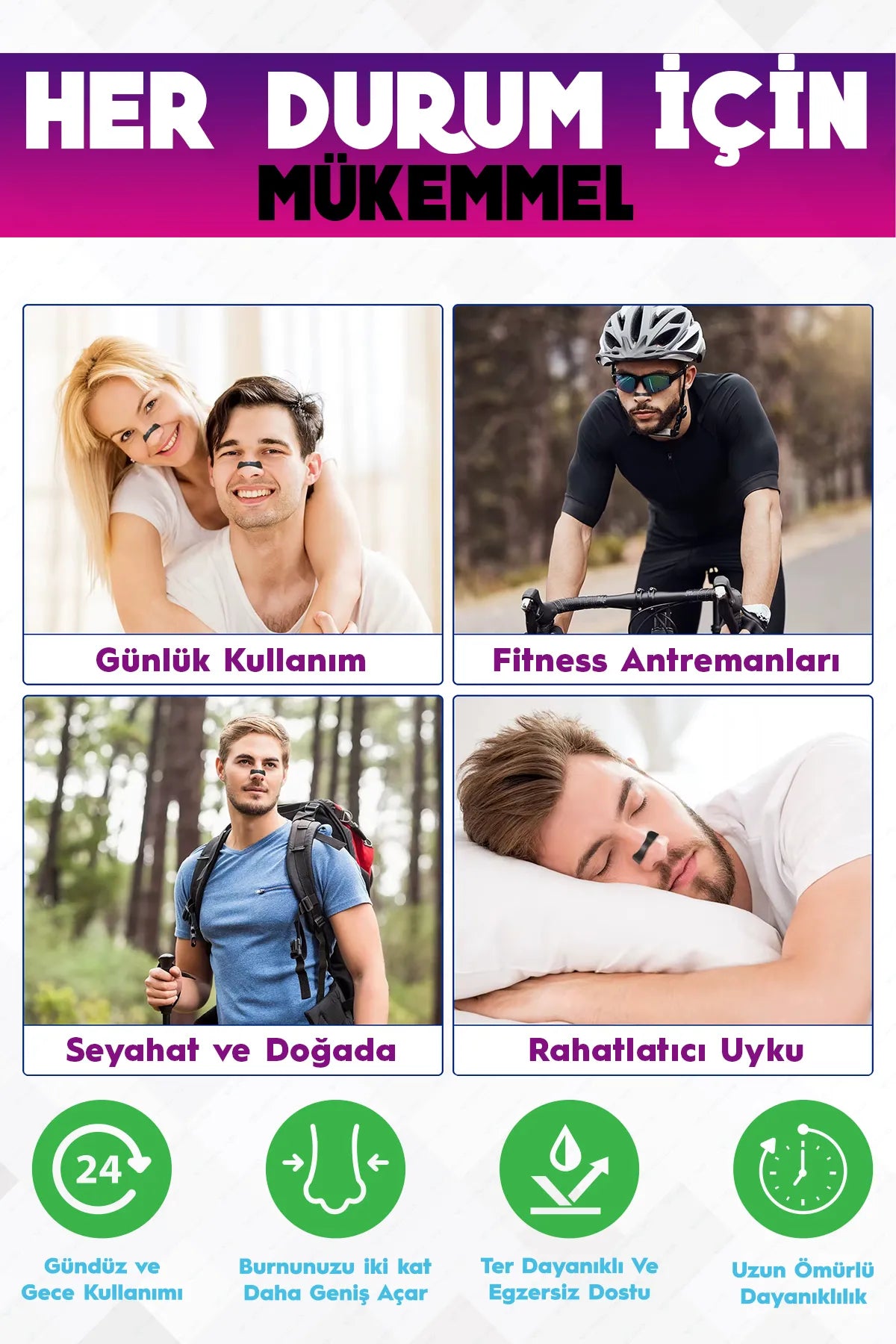 Mıknatıslı Premium Burun Bandı Seti