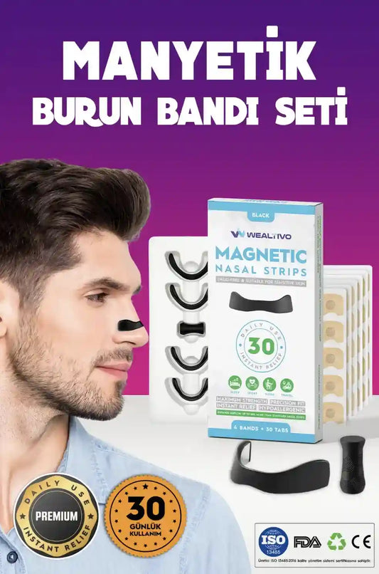wealtivo mıknatıslı burun bandı